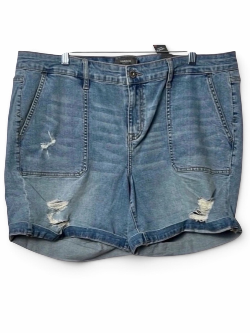 Torrid 5 Inch Vintage Stretch Distressed Denim Short Size 20-NWT